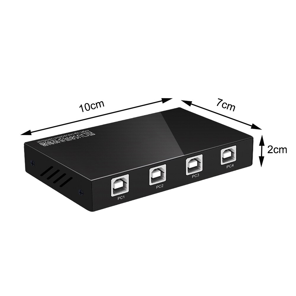 2 Ports USB-A To 4 Ports USB-B KM Switch Box USB 2.0 Keyboard Mouse Synchronizer Gaming Controller For Monitor Computer