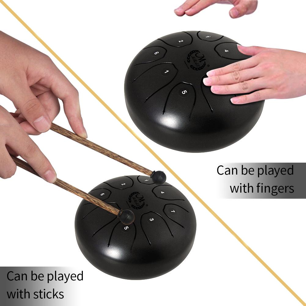 MMBAT / Mebite 5.5 Inch Mini Steel Tongue Drum Handpan Brahma Drum Ethereal Drum Musical Equipment