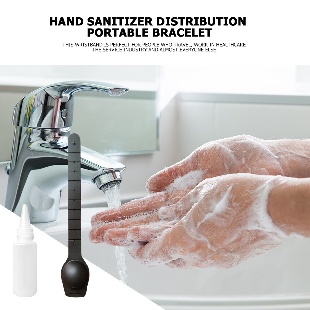 Pulsera dispensadora de Alcohol y Gel para adultos y niños, dispensador de mano portátil, de silicona, 1 unidad