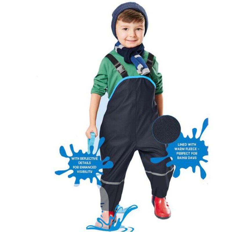 Children Waterproof Overalls Boys Girls Rain Pants Trousers For 1-7Yrs Children Rain Pants Boy's Girl Sport overalls