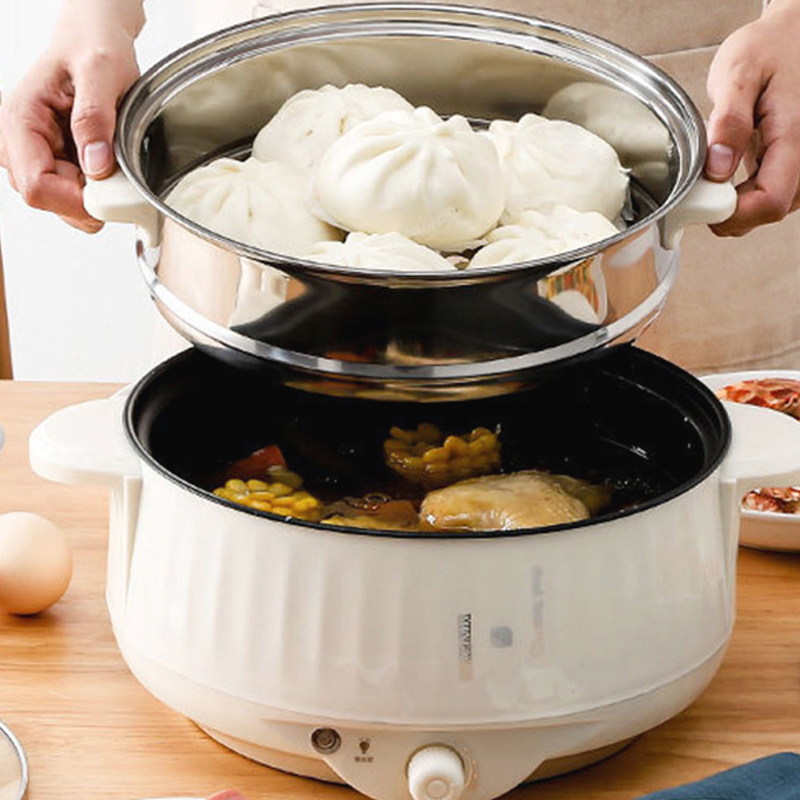 Elektriske multikokere enkelt/dobbelt etterslep 1-2 personer husholdnings ikke-pinne panne varm kjele nudler riskoker kokeapparater
