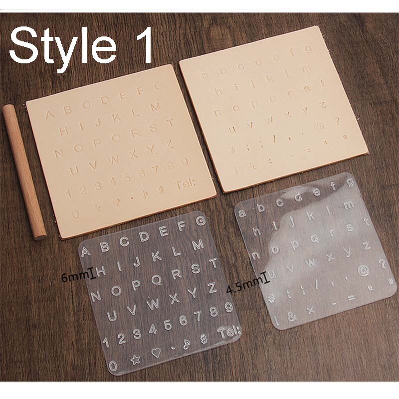 Handmade leather DIY leather letter printing digital printing art leather carving tool set combination: Style 1