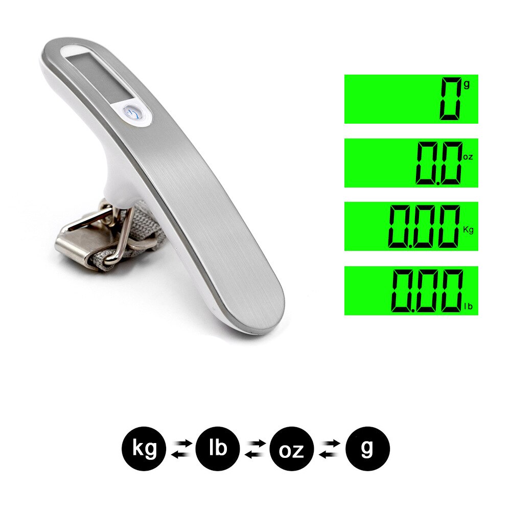 Nueva báscula Digital para equipaje de 50kg x 10g báscula electrónica portátil Balanza De peso maleta de viaje gancho colgante de acero escala A1