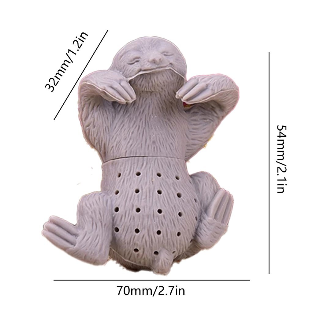 Silicone Thee-ei Creatieve Luiaard Veiligheid Vorm Theezakje Filter Theezeefje Voor Thee Pot Kopje Thee Gereedschap Accessoires