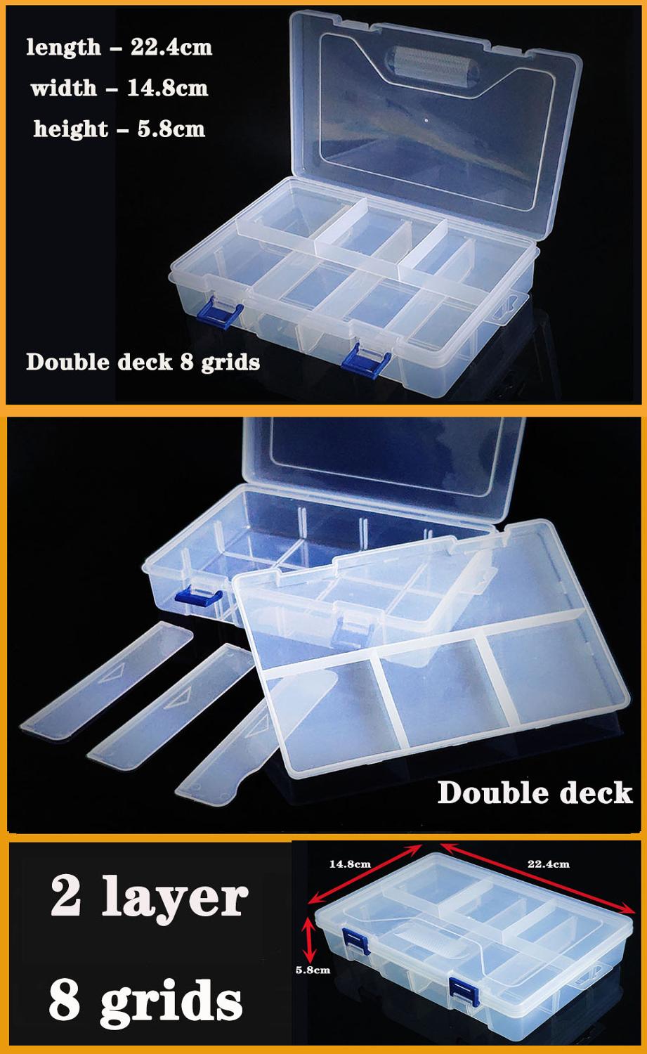 Caixa de armazenamento de plástico prático compartimento ajustável jóias brinco grânulo parafuso titular caso exibição organizador recipiente caso: Violeta