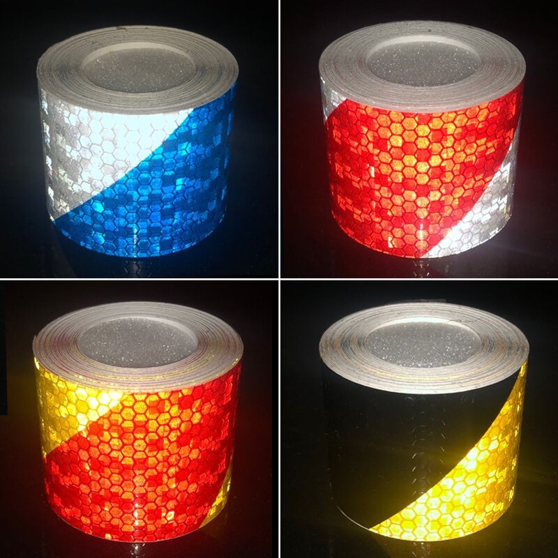 Pegatina reflectante para bicicleta, cinta adhesiva de seguridad para rueda, accesorios de ciclismo, 5cm x 5m