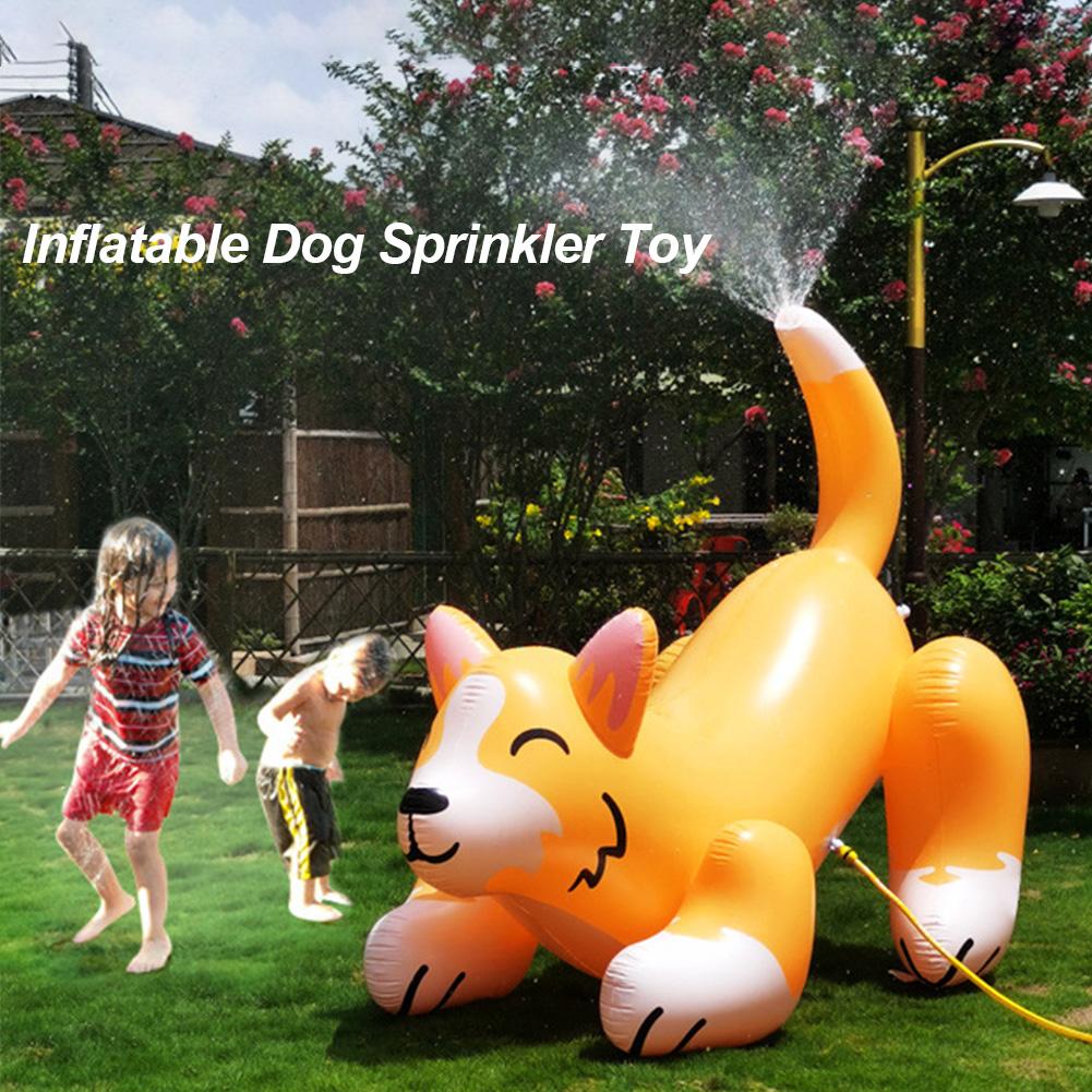 Inflatable Dog Sprinkler Toy Large Size PVC Outdoor Lawn Dog Lawn Sprinkler Water Play Toy For Children Pool Party