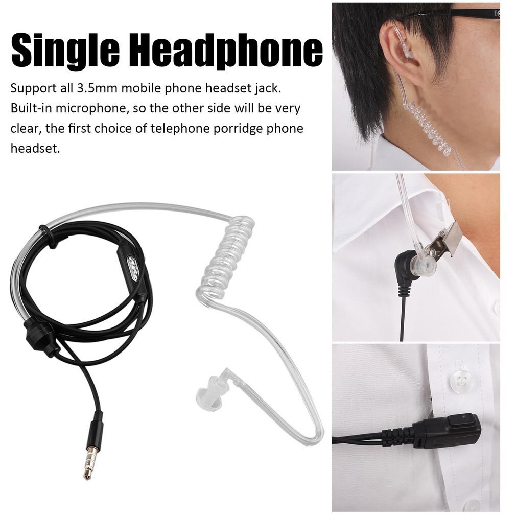 Contro Le Radiazioni Binaurale Auricolari stereo Cuffie con Microfono Universale 3.5mm rumore cancellando Auricolari Tubo Acustico aria