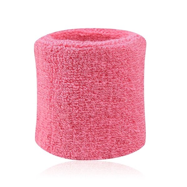 Donne Degli Uomini di Sport Fasce Spugna Polso Sudore Fasce per La Palestra per Il Fitness Tennis Squash Badminton Basket Polso Brace Support: Pink