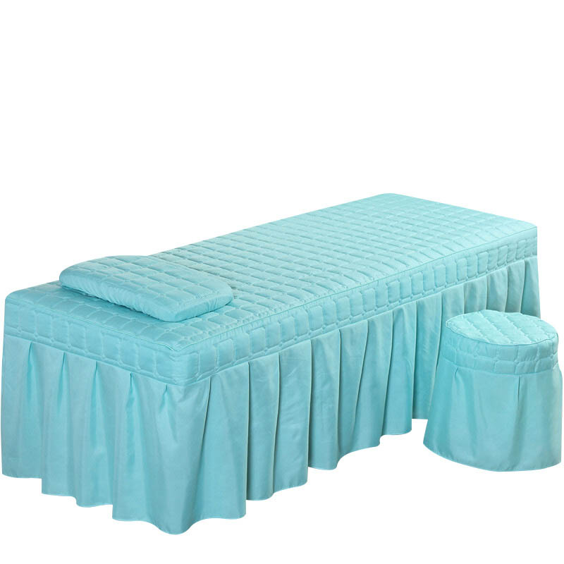 Massage Tafel Laken - Effen Kleur - Polyester Katoen Mix - Met Gat voor Salon & Thuisgebruik: Vol / Hemelsblauw