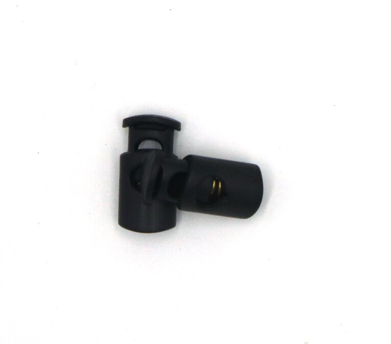 Direct Selling koordvergrendeling Koordstopper 100 stks/pak black Toggle Stopper Plastic Clip