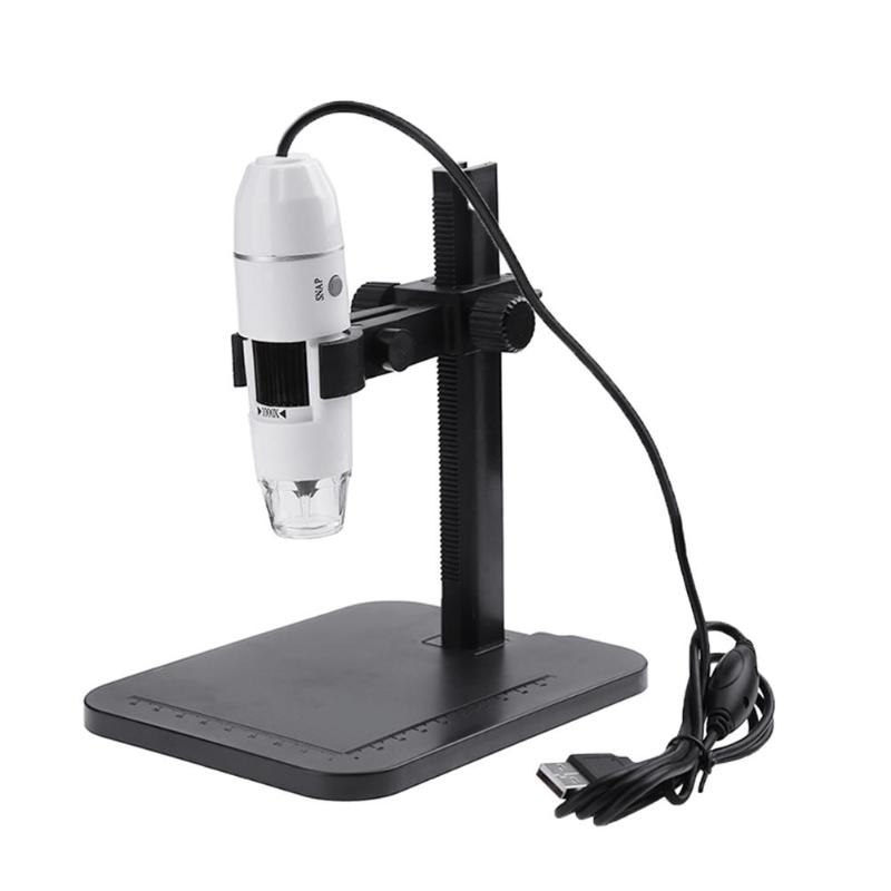 Usb digital 1000x 800x mikroskop 8 led 2mp elektronisk mikroskop endoskop zoom kamera forstørrelsesglas løftestativ værktøj