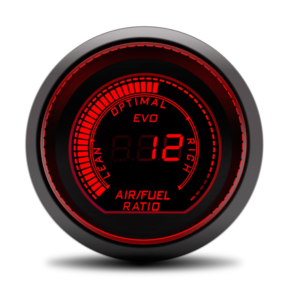 NEUE 2 zoll 52mm Digital Luft Kraftstoff Verhältnis Messgerät Schmalband O2 Sauerstoff Sensor Universal- Meter AFR verrotten Blau Dual LED Licht 20:1 ~ 10:1