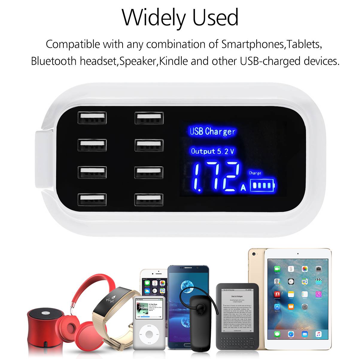 8 Poorten Multi Usb Charger Hub Quick Charge 3.0 Usb Wall Charger Voor Smart Mobiele Telefoon Snel Opladen Dock Station eu Vs Uk Plug