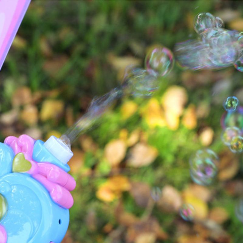 freundlicher Handheld Zauberstab blasiert Maschine Elektrische Schmetterling blasiert Gebläse Hersteller mit Musik Licht freundlicher draussen Garten Spielzeug