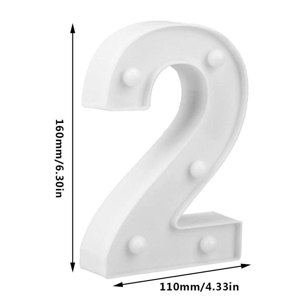 INS Engels brief licht LED symbool modellering lamp bruiloft digitale licht verjaardag voorstel wit licht