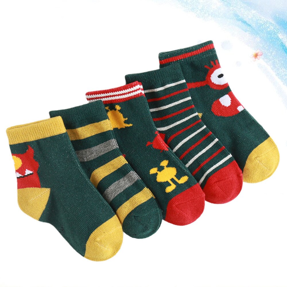 5 Pairs Knie Hight Kousen Huidvriendelijke Katoen Kid 'S Kous Voor Dagelijks Dragen Sport: As Shown / S