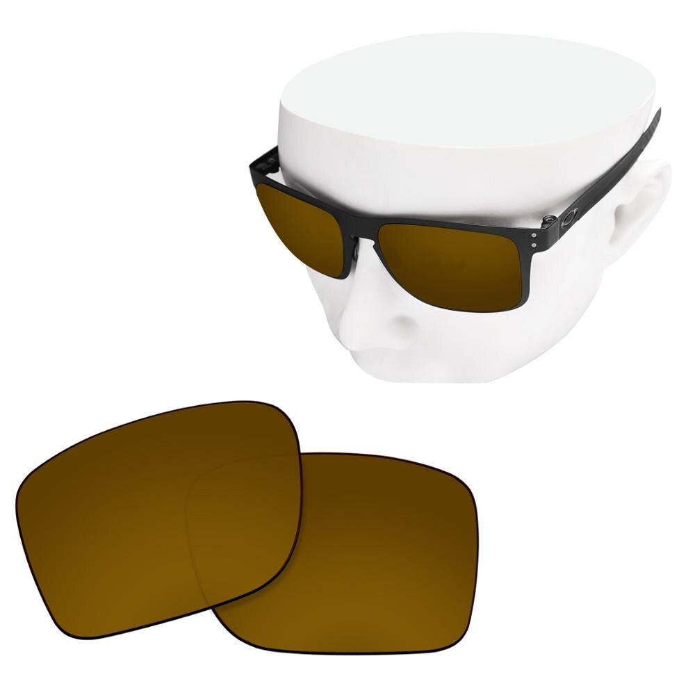 OOWLIT-verres de remplacement en Polycarbonate | Anti-rayure, pour lunettes de soleil polarisantes-Oakley Holbrook métal OO4123: Peach Gold Non Polar