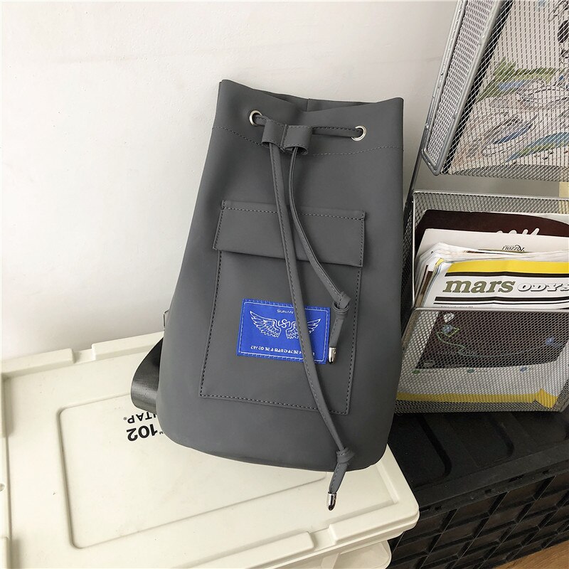 Shoulder Bag Canvas Bag Girl Shoulder Bag Chest Bag Couple Prevalent Brand Large Capacity Casual Messenger Bag Korean: Gray