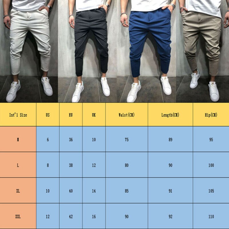 Herenbroek lange broek kantoor potlood rechte slanke pasvorm kleine voeten joggingbroek