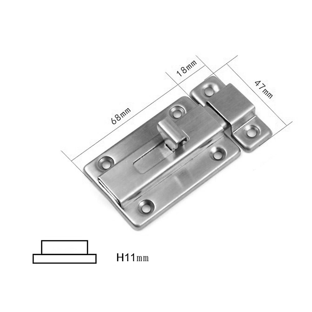1Pcs 3 Inch Stainless steel safe Door/window/drawer/ Bolt Wooden door security bolt Barrel Bolt Push Lock