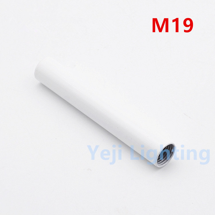 M16 M19 M25 lampe zahn rohr innen boden lampe verbindung rohr eisen metall innere gewinde rohr rohr für LED anhänger licht Zauberstab lampen: M19- Weiß / 300mm