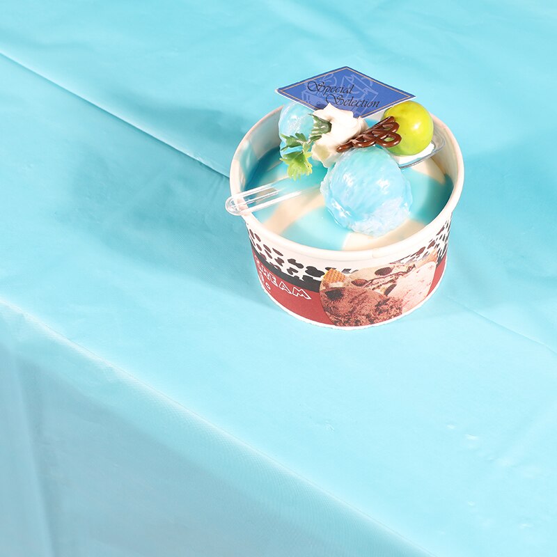 D & Z Einweg PE Tischdecke Licht Blau 1pc Hochzeit Geburtstag Party Wasserdicht Schreibtisch Tuch