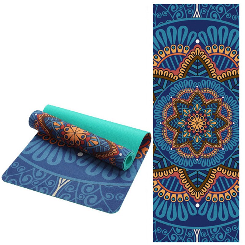 Yoga Mat - 183x61cm - 6mm Thick - Non-Slip Suede - Portable Fitness Blanket