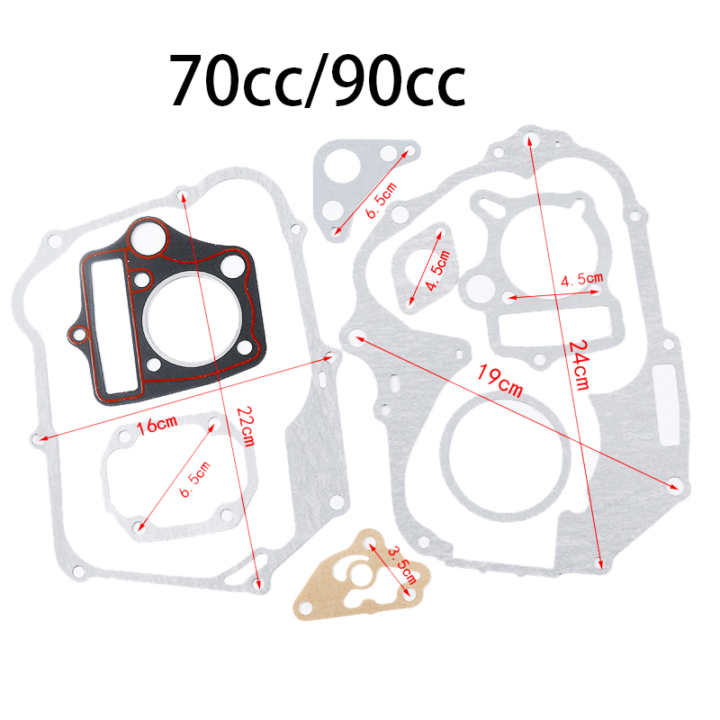 70cc 90cc 110cc 125cc Horizontale Motor Pakking Cilinder Pakking Kit Complete Pakking Kit Voor Crossmotor Motorfiets Go Kart: Roze