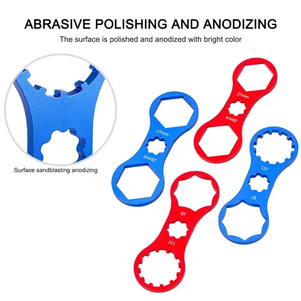 TOOPRE MTB Bicicletta Forcella Anteriore in Alluminio Chiave per Suntour XCM/XCR/XCT/RST montagna bicicletta Forcella cap Chiave Strumento di Riparazione di Smontaggio