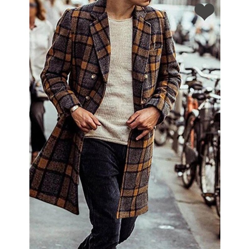 Manteau décontracté à carreaux en laine | Marron | Tommy Hilfiger