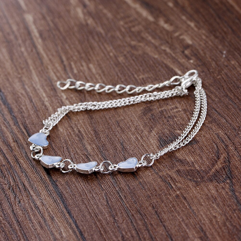 fille étoile coeur Bracelet lumineux argent réglable petite étoile cheville Bracelet cheville femmes bijoux