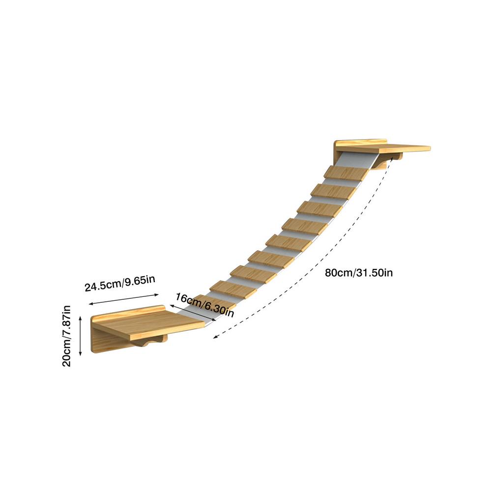 Kat Ladder Stappen Klimmen Plank Kat Brug Klimmen Muur Hout Stap Huisdier Kitten Bed Krabpaal Springen Brug Huisdier Meubels