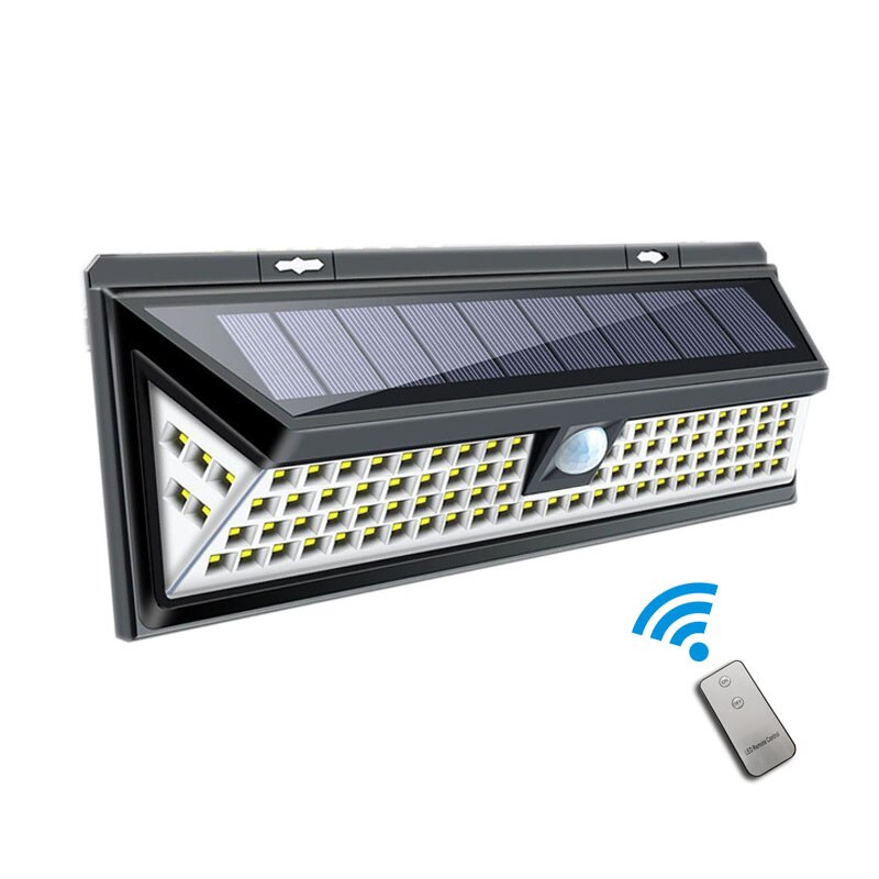 Solar Tuin Licht LED Solar Lamp Motion Sensor Waterdichte Outdoor Verlichting Decoratie Straatverlichting Beveiliging Draadloze Wandlamp: 90LED 3 MODE