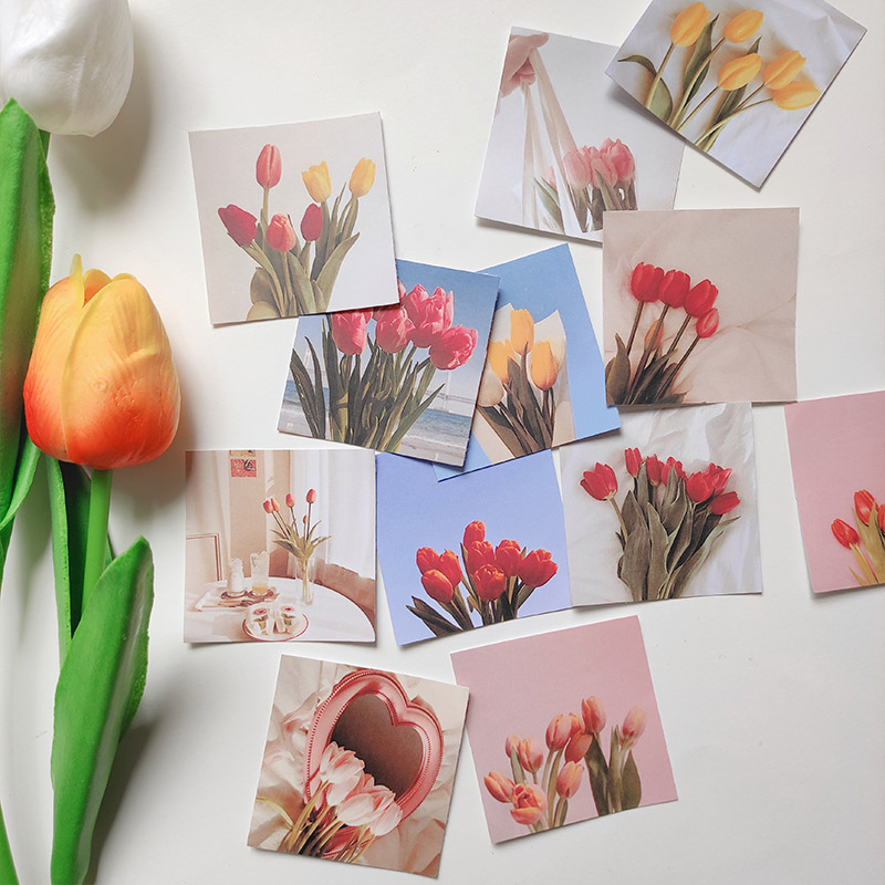 3 typer tulipan blomsterserie klistremerker diy scrapbooking album dagbok mobil datamaskin forsegling glad plan dekorasjons klistremerker
