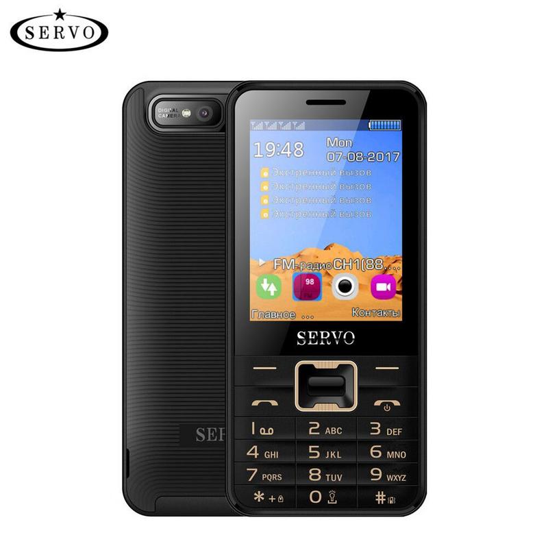 Original Servo V8100 2.8 inch Mobile Phone 4 SIM cards cell phones Bluetooth Flashlight MP3 GPRS Russian Language keyboard