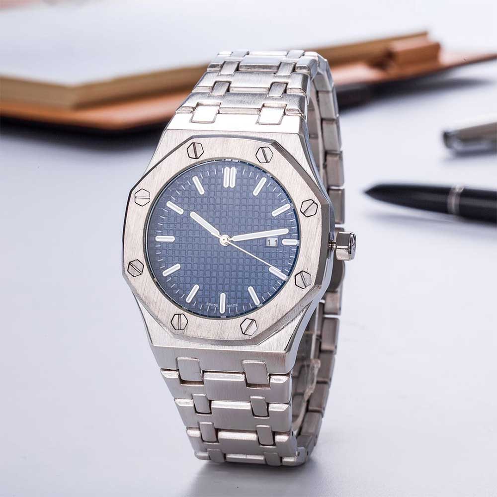 Luxe Merken Horloge Unisex Horloge Eenvoudige Vrijetijdskleding Drie-Pin Horloge Sport Kalender Stalen Band Horloge Klok Voor Mannen en Vrouwen: 1