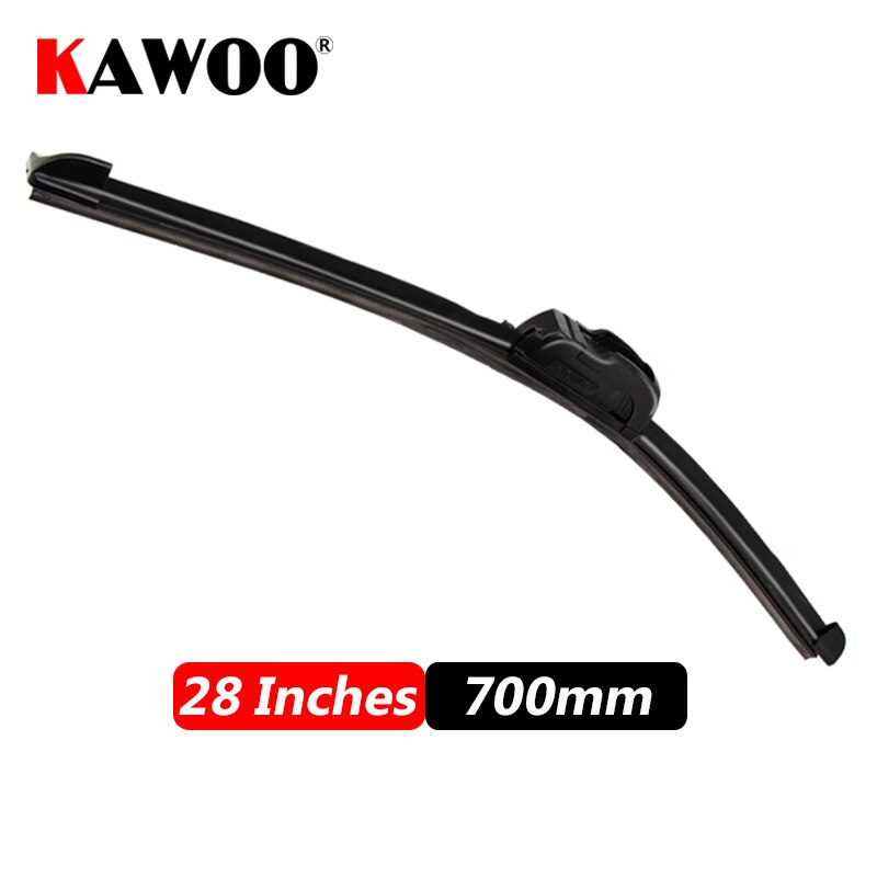 KAWOO Car Wiper Blade U Hook Universal Frameless Bracketless Rubber Car Windshield Wipe Blades 14"16"17"18"19"20"21"22"24"26"28"