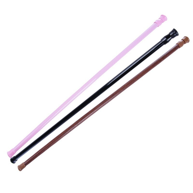 Bathroom Adjustable Curtain Rod Spring Loaded Extendable Telescopic Net Voile Tension Curtain Rail Pole Rod Rods 1pc