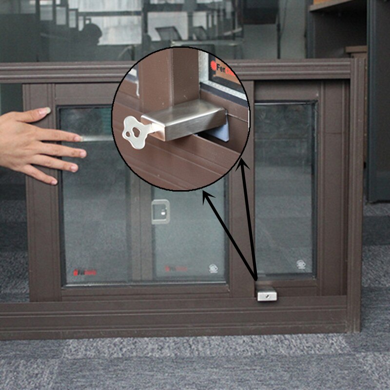 Window Security Key Lock Sliding Doors Windows Restrictor Child Safety Anti-theft Door Stopper Windows Children Safety Lock