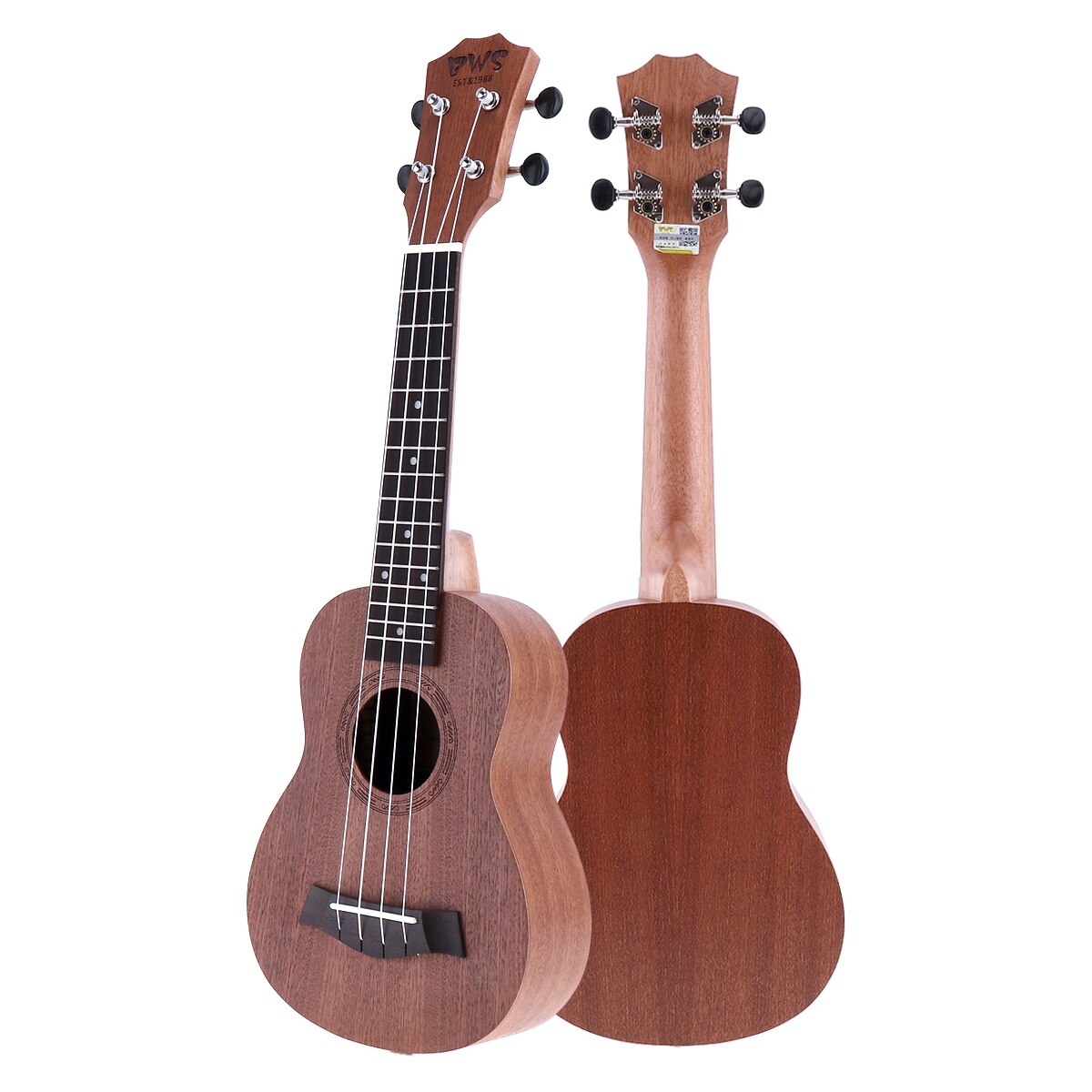 Ukelele Soprano , 21 pulgadas, Uke, Sapele 15, cuatro cuerdas, instrumento Musical marrón
