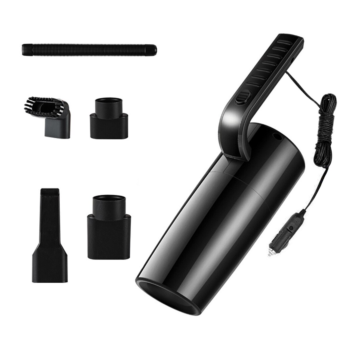 Handheld Vacuum Powerful Cyclone Suction Car Vacuum Cleaner Wet Dry Auto Portable For Car Home Pet Hair Cleaner 6500PA 120W: Black