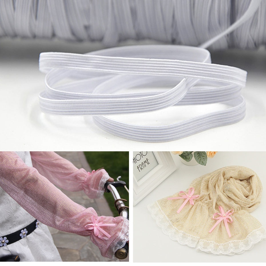 10 Yards/20 Yards 3mm Stretching Elastic Bands For Clothes Sewing White Black Rubber Band DIY Garment Accessories