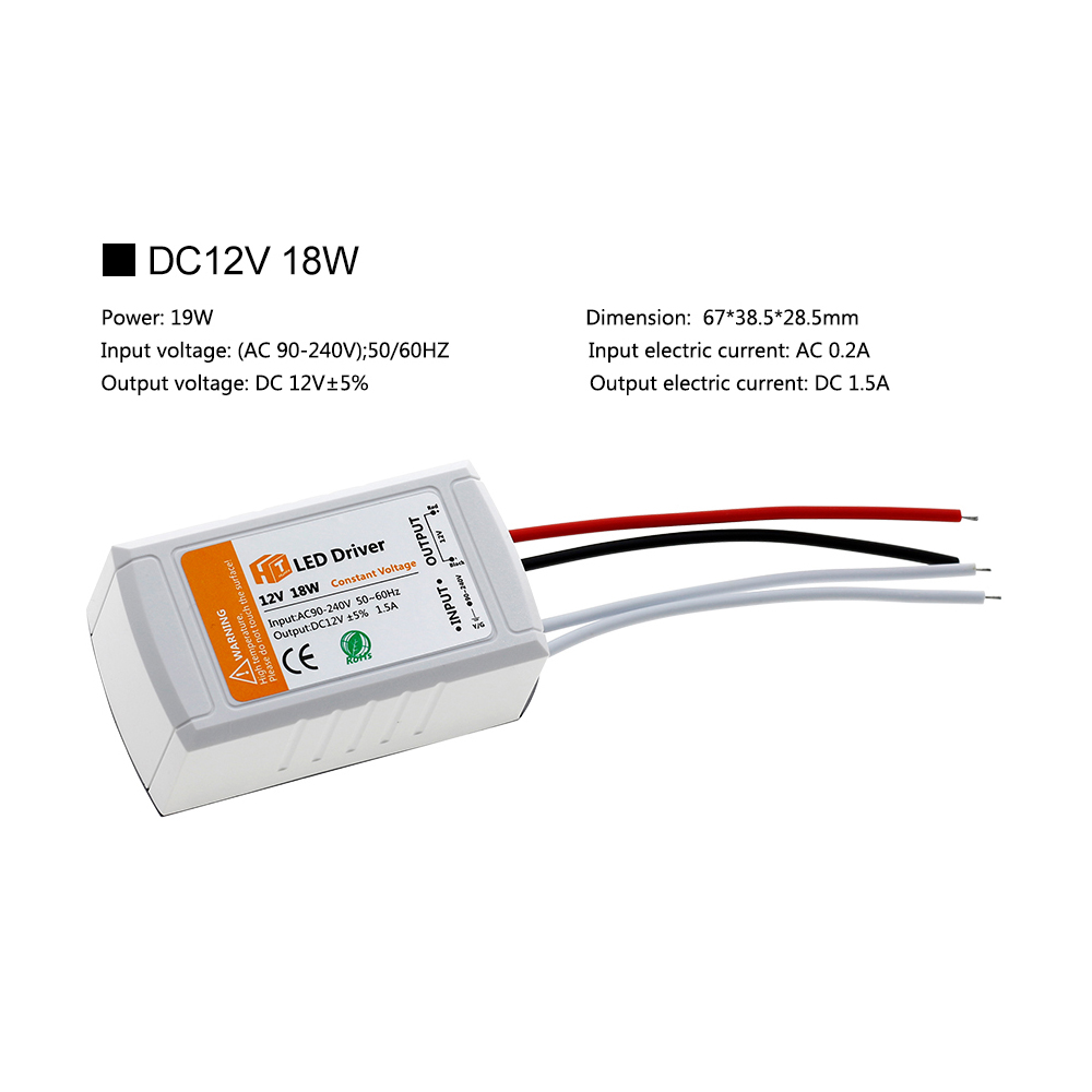DC 12V Power Supply Led Driver 18W 28W 36W 48W 72W 100W Lighting Transformers Driver Led for LED Strip Power Supply