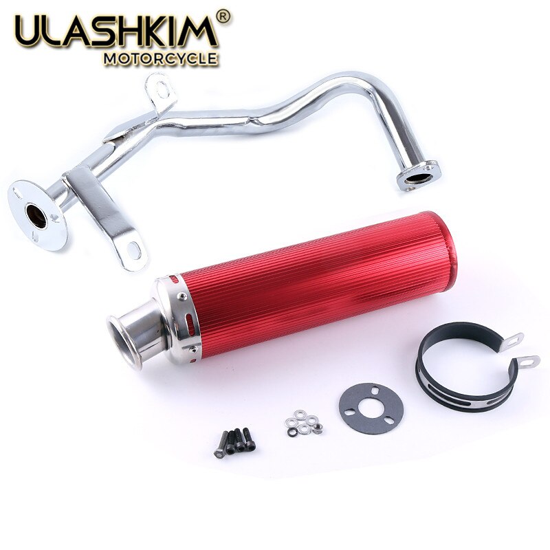 GY6 50 80 Scooter Performance système d'échappement bleu Gy6 50cc 137qma 139qmb moteur chinois pièces de Scooter: Rouge