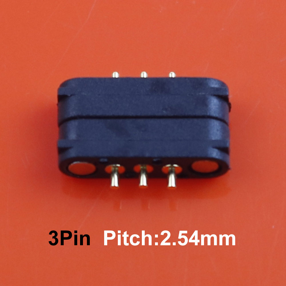 JCD 1Pair Waterproof Magnetic Pogo Pin Connector 2 3 4 5 Pin Male Female Spring Loaded 2A 36V DC Power Socket Charge Probe: Red