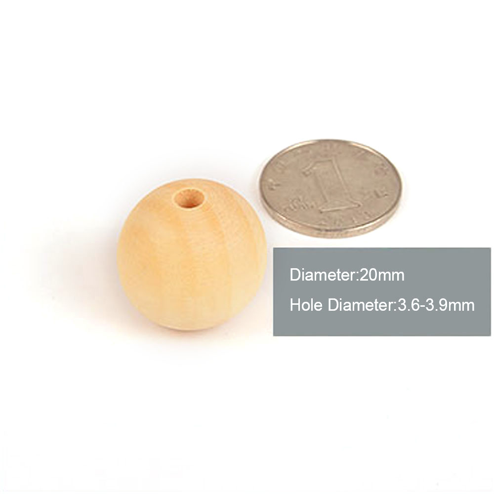 Cuentas de madera redondas, bolas de madera de 6/8/10/12/14/16/18/20/25/30/35 ~ 50mm para joyería DIY, pulsera colgante, decoración hecha a mano: Red Oak / 12-13 cm