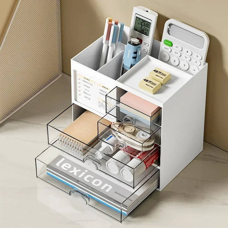 Schreibtisch-Schublade, Aufbewahrungsbox, stapelbar, staubdicht, Bürobedarf, Schreibtisch-Organizer für Studenten, Schreibwarenhalter, Bürobedarf