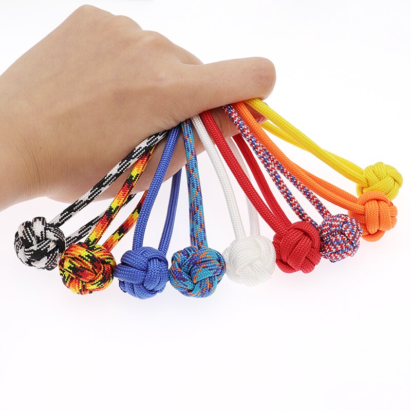 Hand Gevlochten Paracord Knopen Diy Sleutelhanger Camping Survival Gereedschap