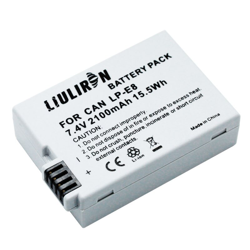 Batería LP E8 LP-E8 LPE8 de 7,4 v y 2100mah, cargador Dual para Canon EOS 550D, 600D, 650D, 700D, X4, X5, X6i, X7i, T2i, T3i
